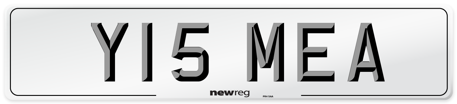 Y15 MEA Number Plate from New Reg